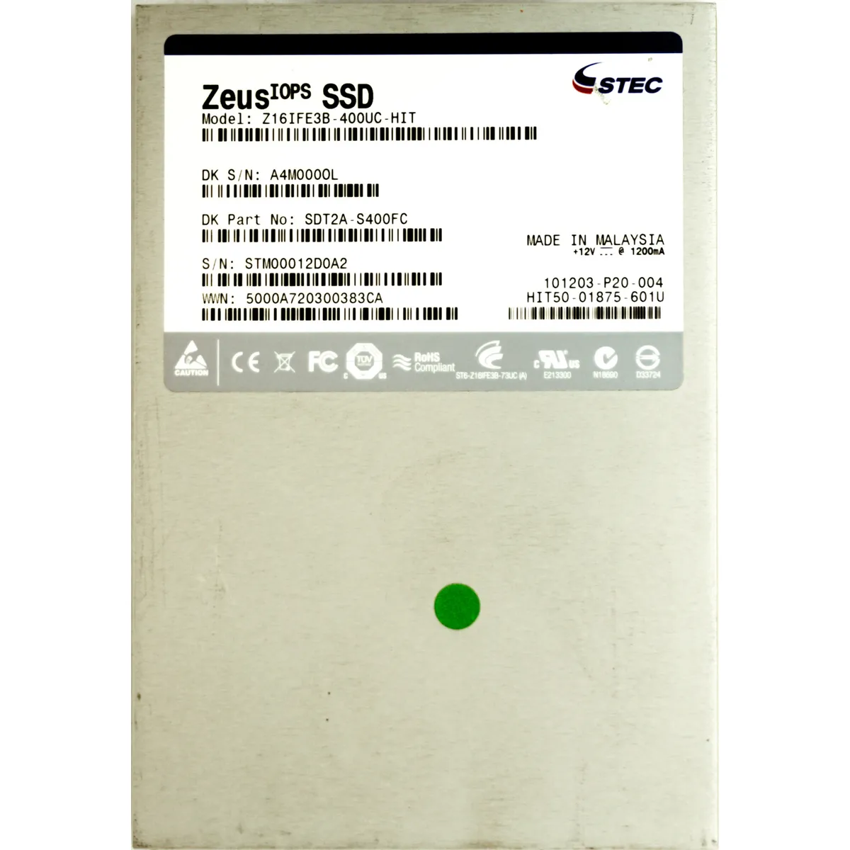 Stec (Z16IFE3B-400UC) Zeus IOPS 400GB FCAL (3.5") 4Gbps SSD
