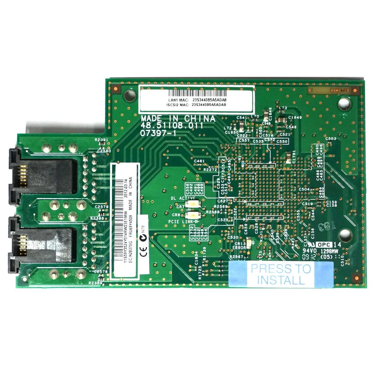 IBM BCM5709S Dual Port - 1GbE SrvMezz Ethernet