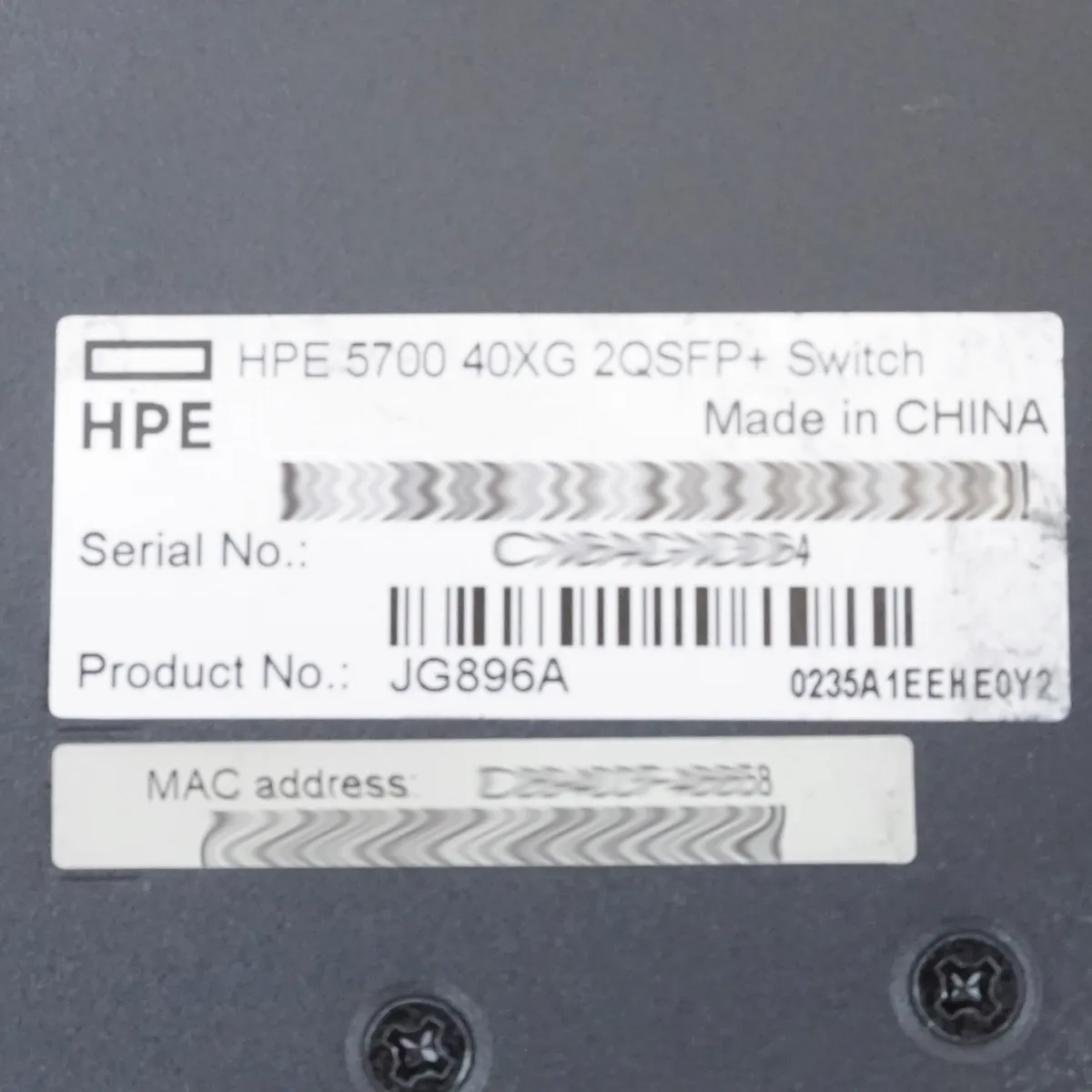 HP FlexFabric 5700 (JG896A) 40-SFP+ 10Gbps, 2-QSFP+ 40Gbps Switch