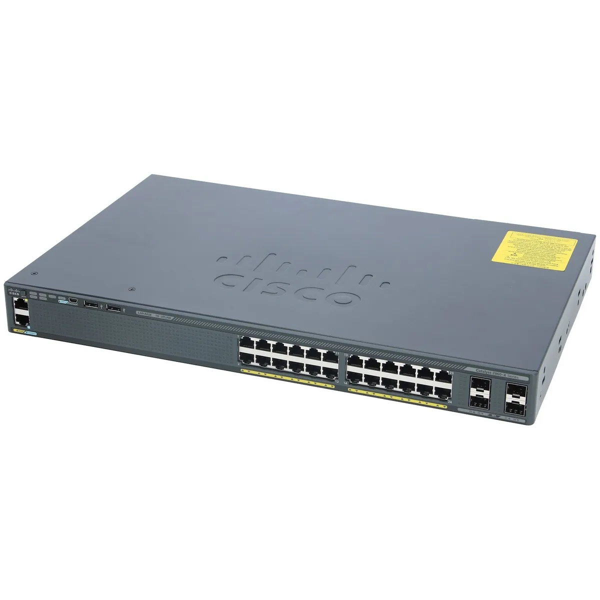 Cisco Catalyst 2960 WS-C2960X-24PS-L 24xRJ-45 1Gbps PoE+ Switch (No Ears)