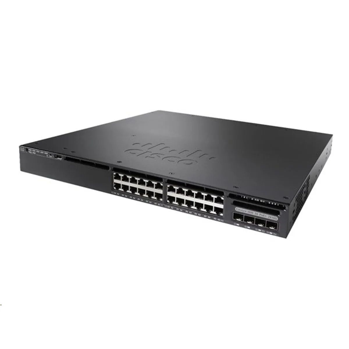 Cisco Catalyst 3650 WS-C3650-24PS 24xRJ-45 1Gbps PoE Switch (No Ears)