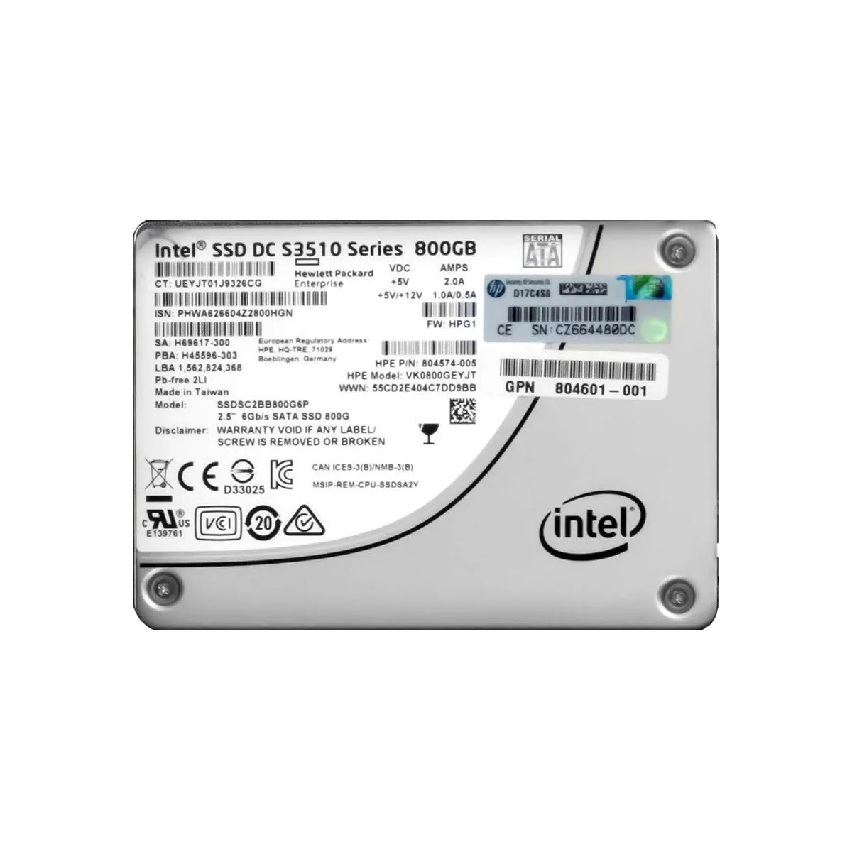 HP (804574-005) - 800GB (SFF 2.5in) 6G SATA-III SSD